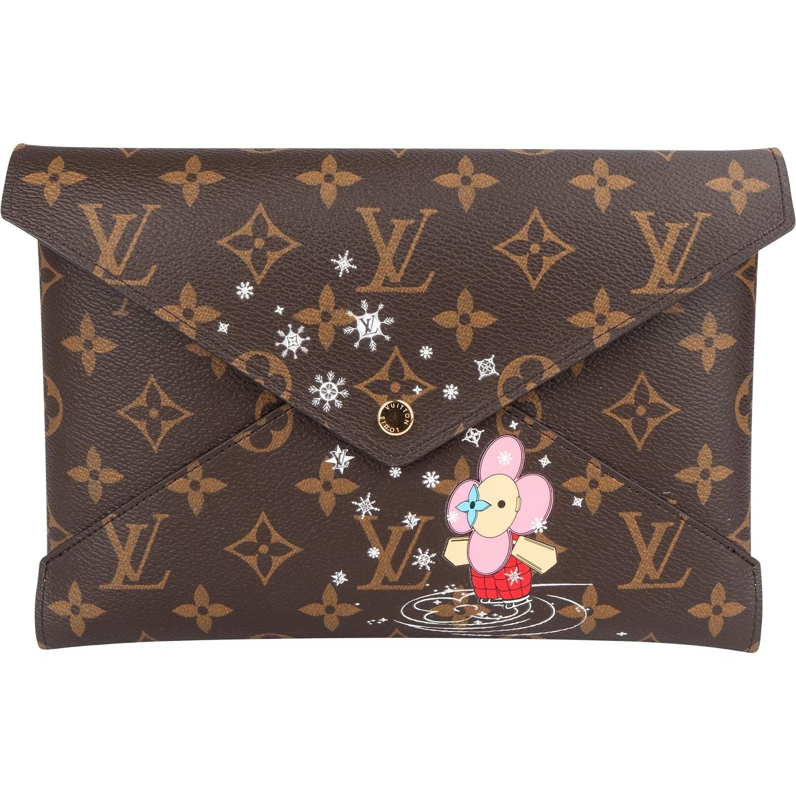Kirigami leather clutch bag