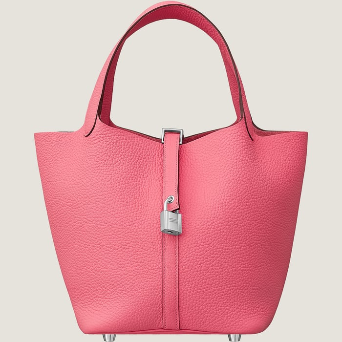 Rose Azalée Picotin Lock 22 Bag