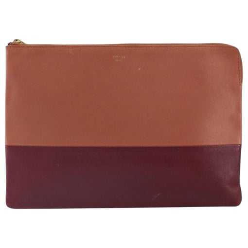 Leather clutch bag