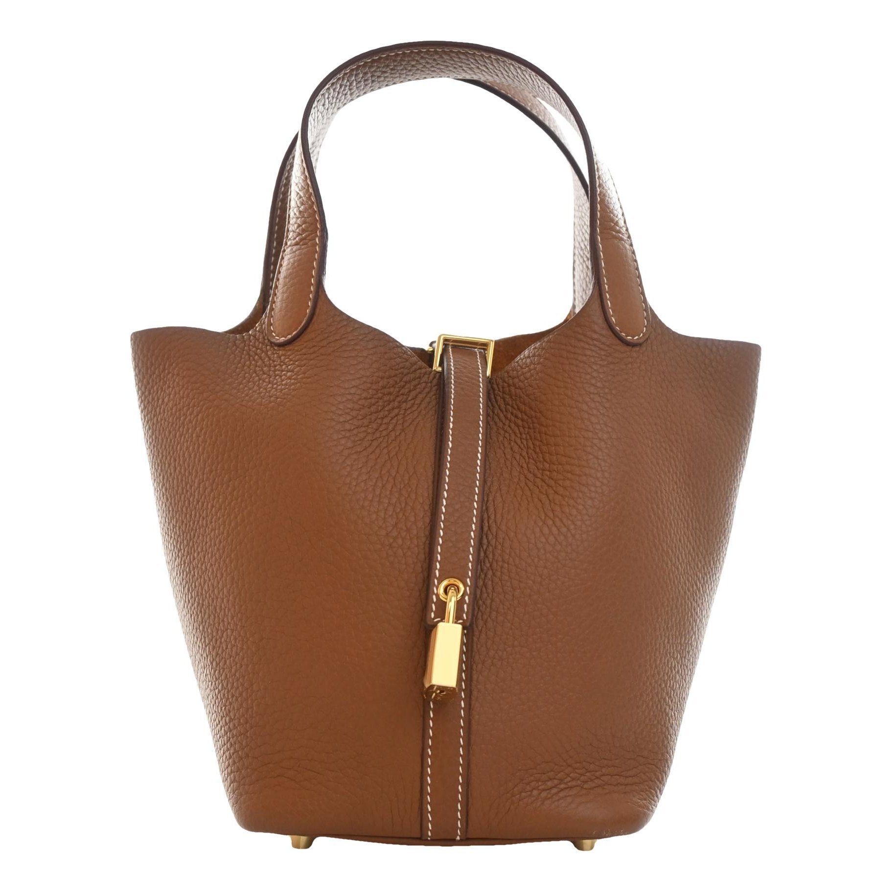 Picotin leather tote