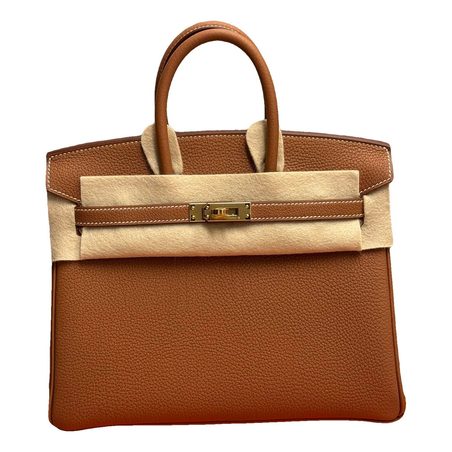 Birkin 25 leather handbag