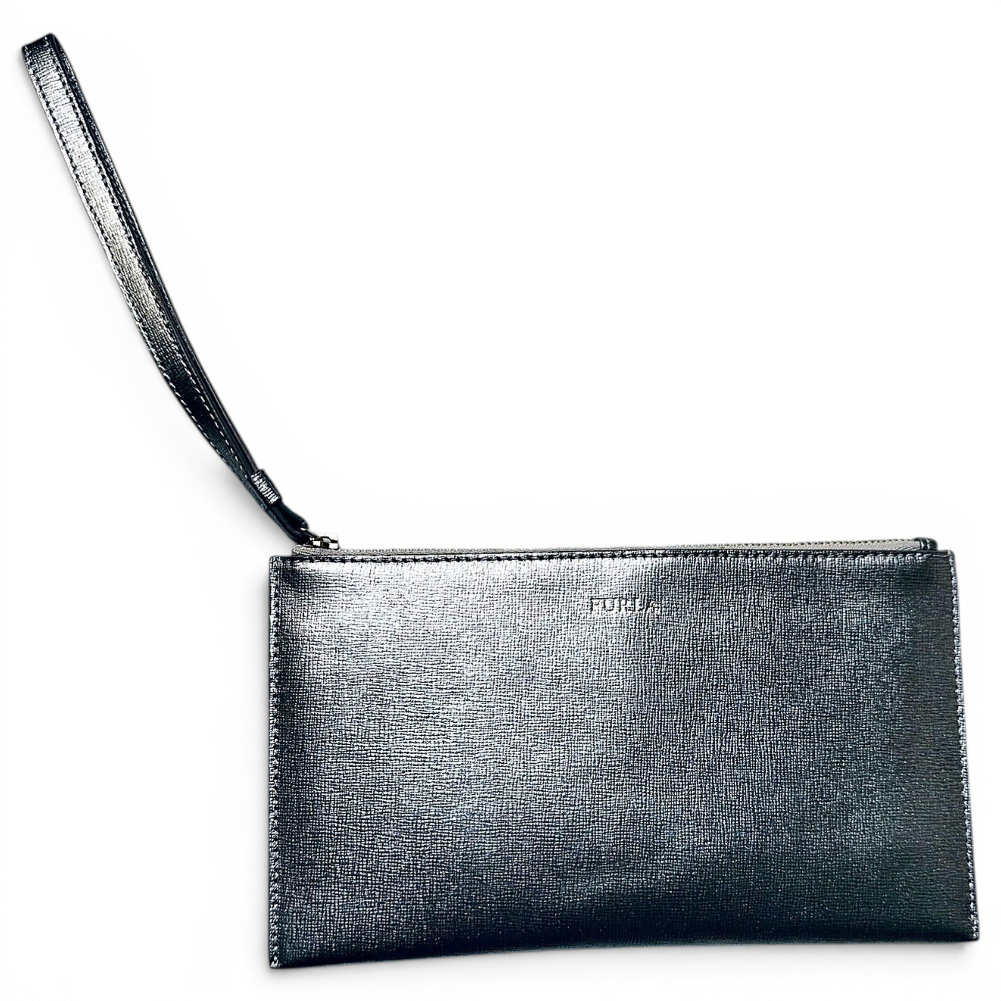 Leather clutch bag