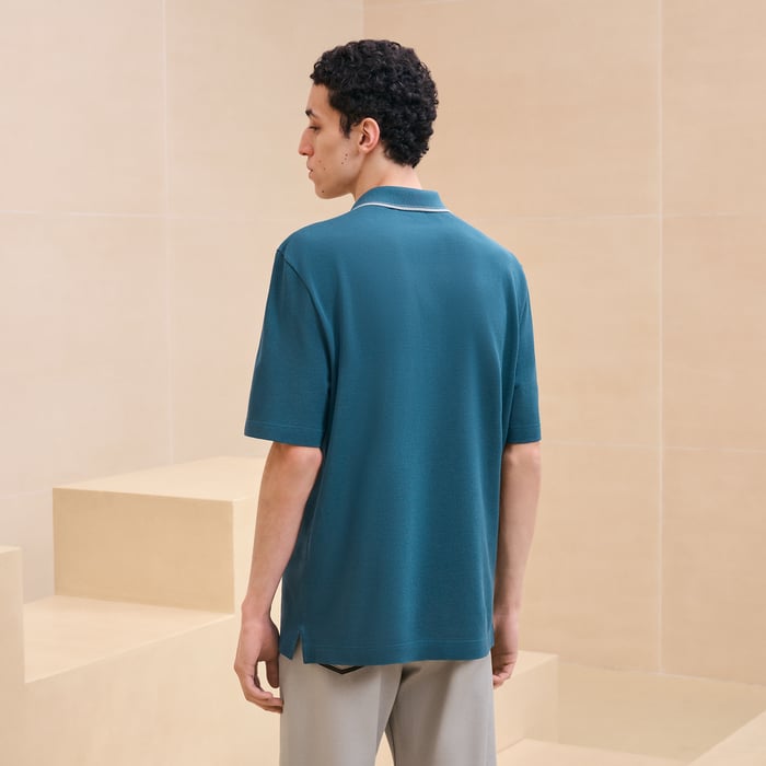 Pétrole "Piqures Sellier" Polo Shirt