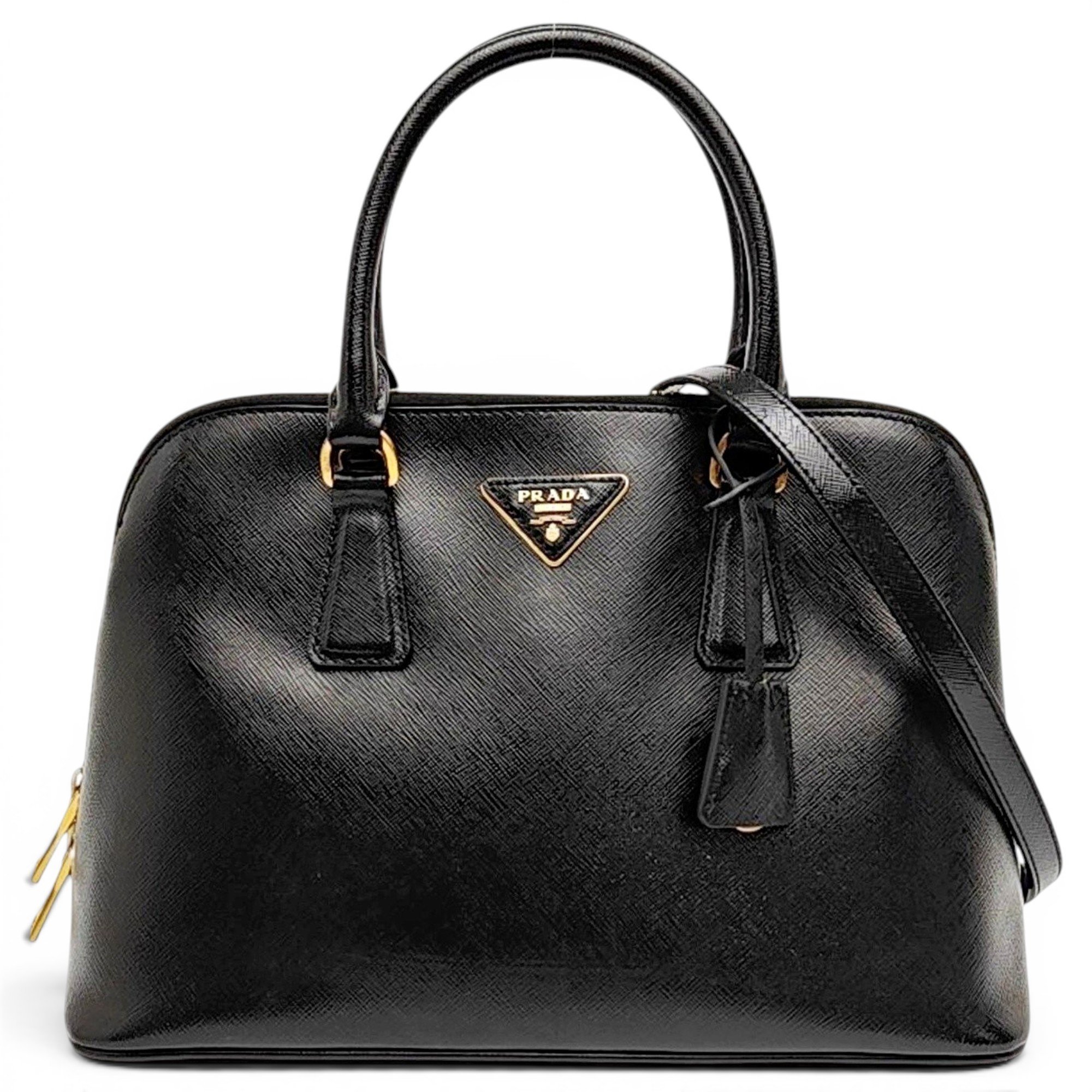 Promenade patent leather handbag