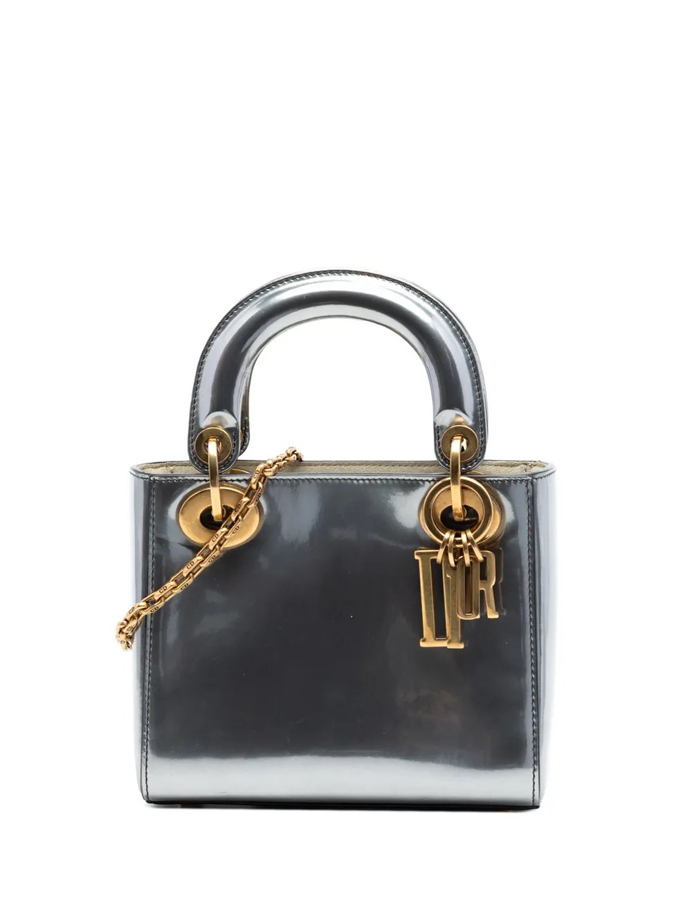 2018 Mini Metallic Patent Lady Dior satchel