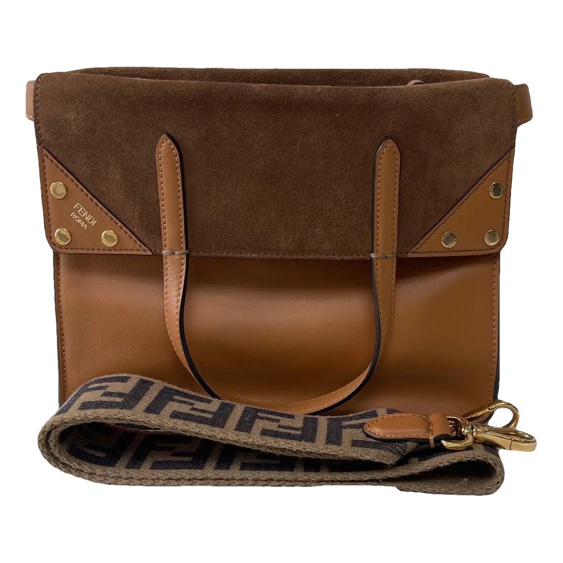 Flip leather handbag