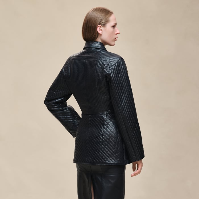 Bleu Noir Quilted Equestrian Jacket