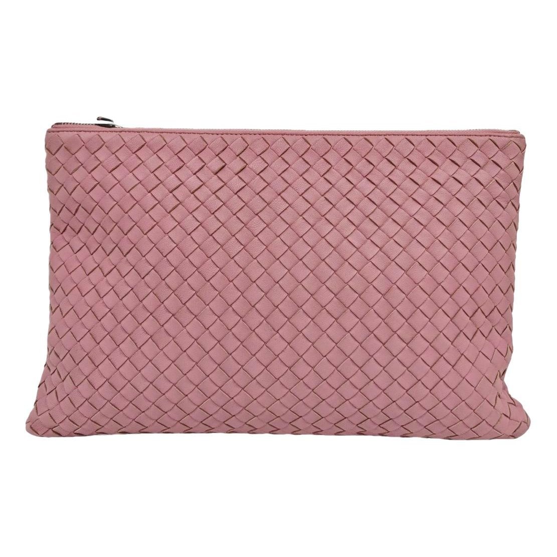 Leather clutch bag