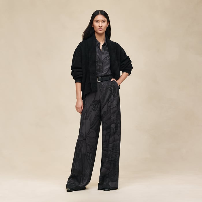 Noir "Soleil De Soie Poudre" Pants