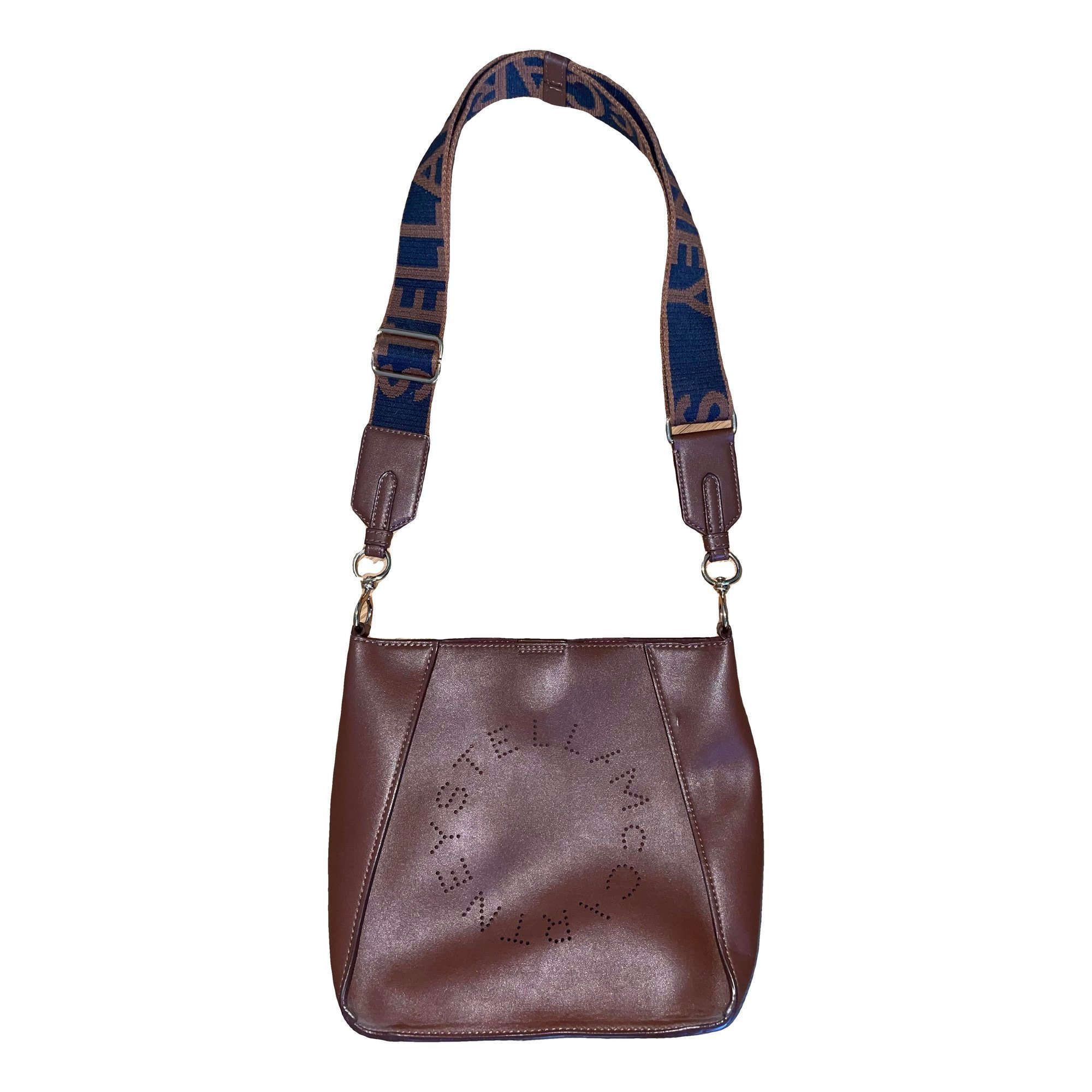 Logo vegan leather handbag