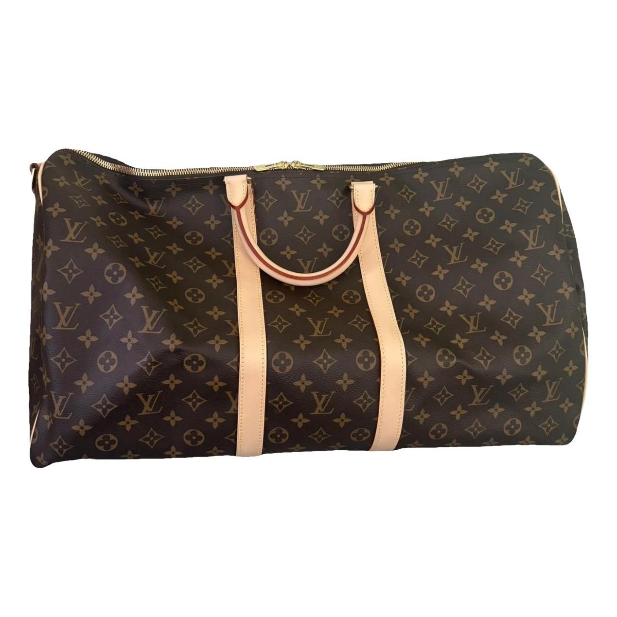 Keepall leather travel bag