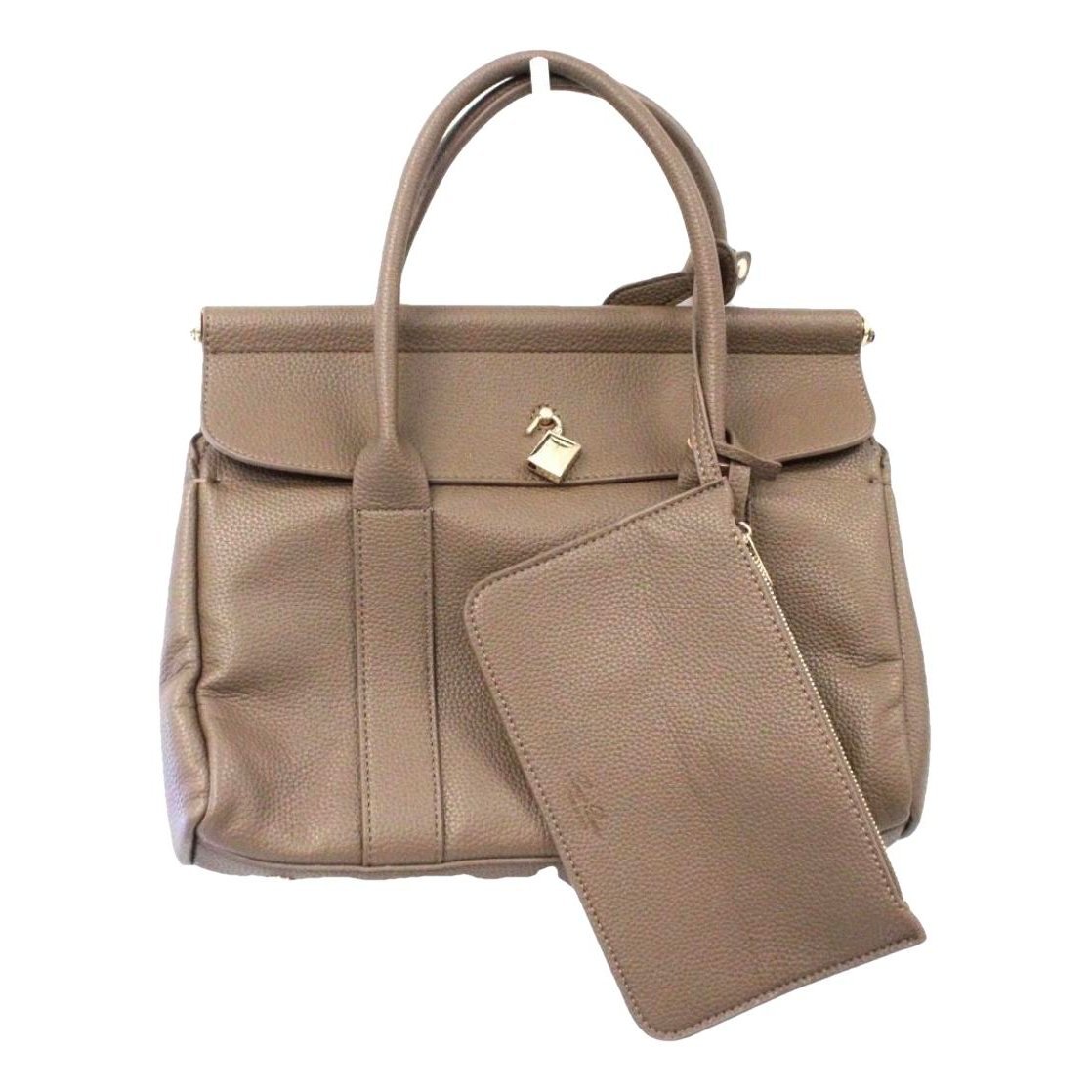 Loom leather handbag