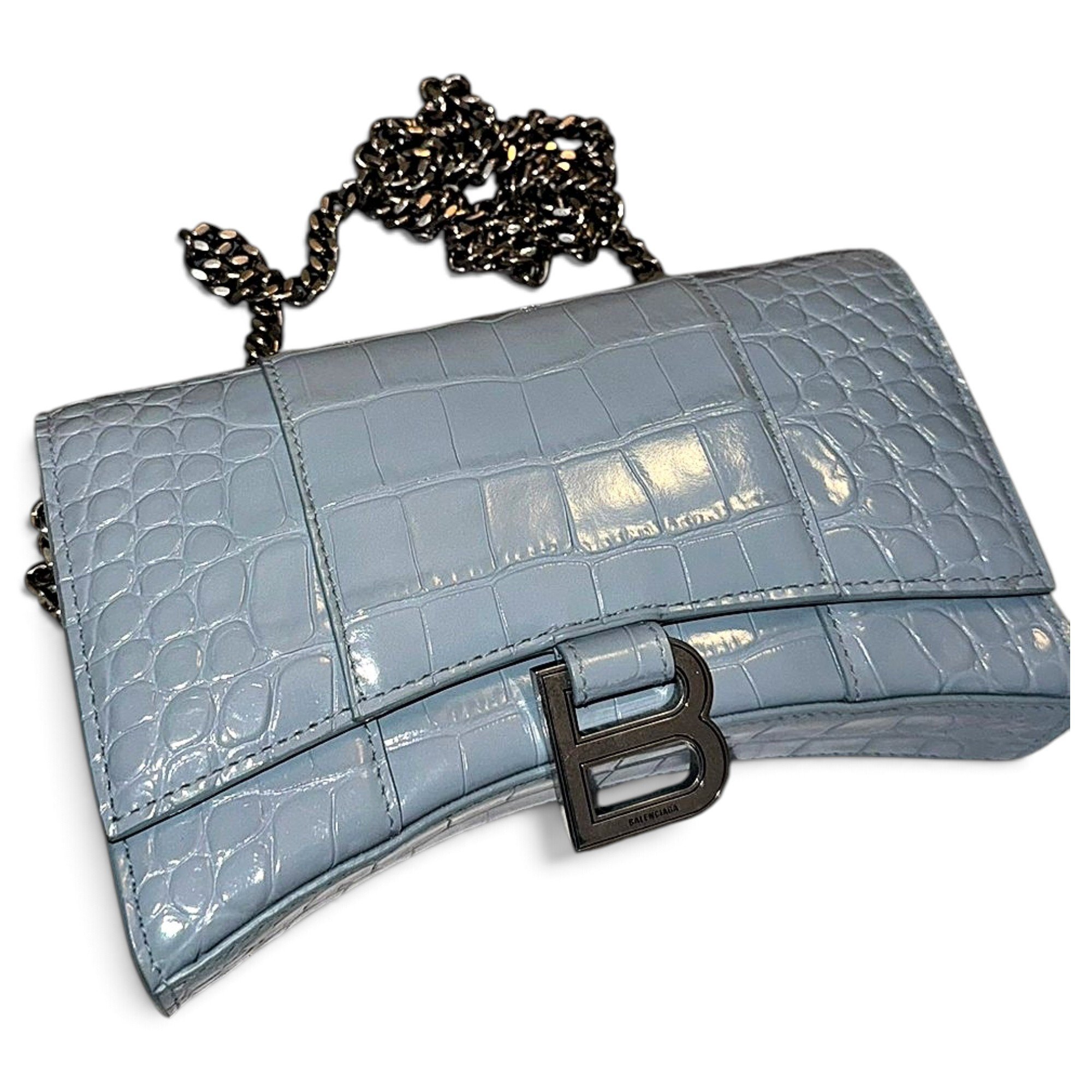 Leather clutch bag