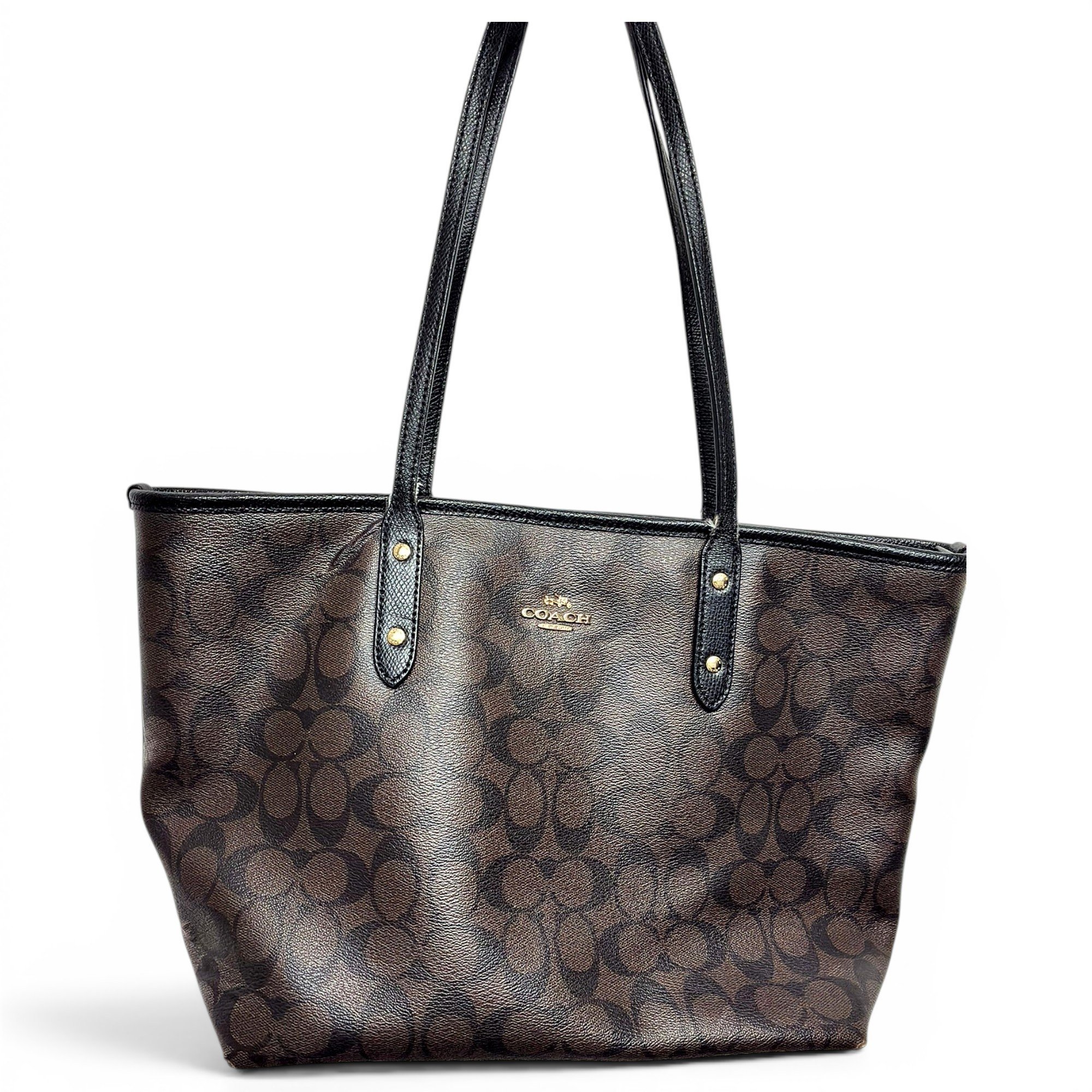 CITY ZIP TOTE leather tote