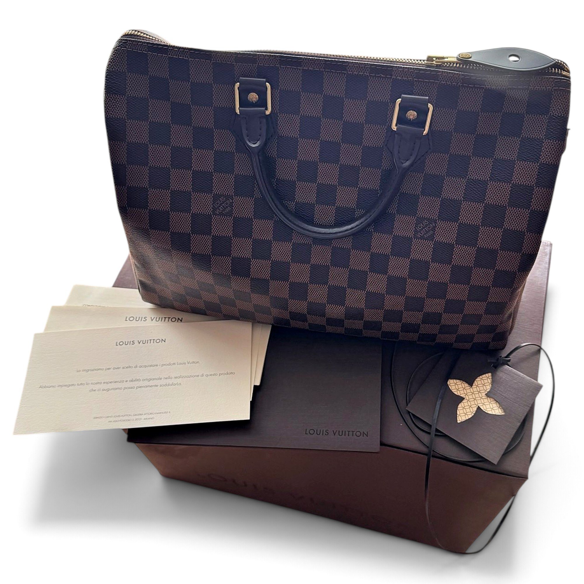 Speedy leather bowling bag