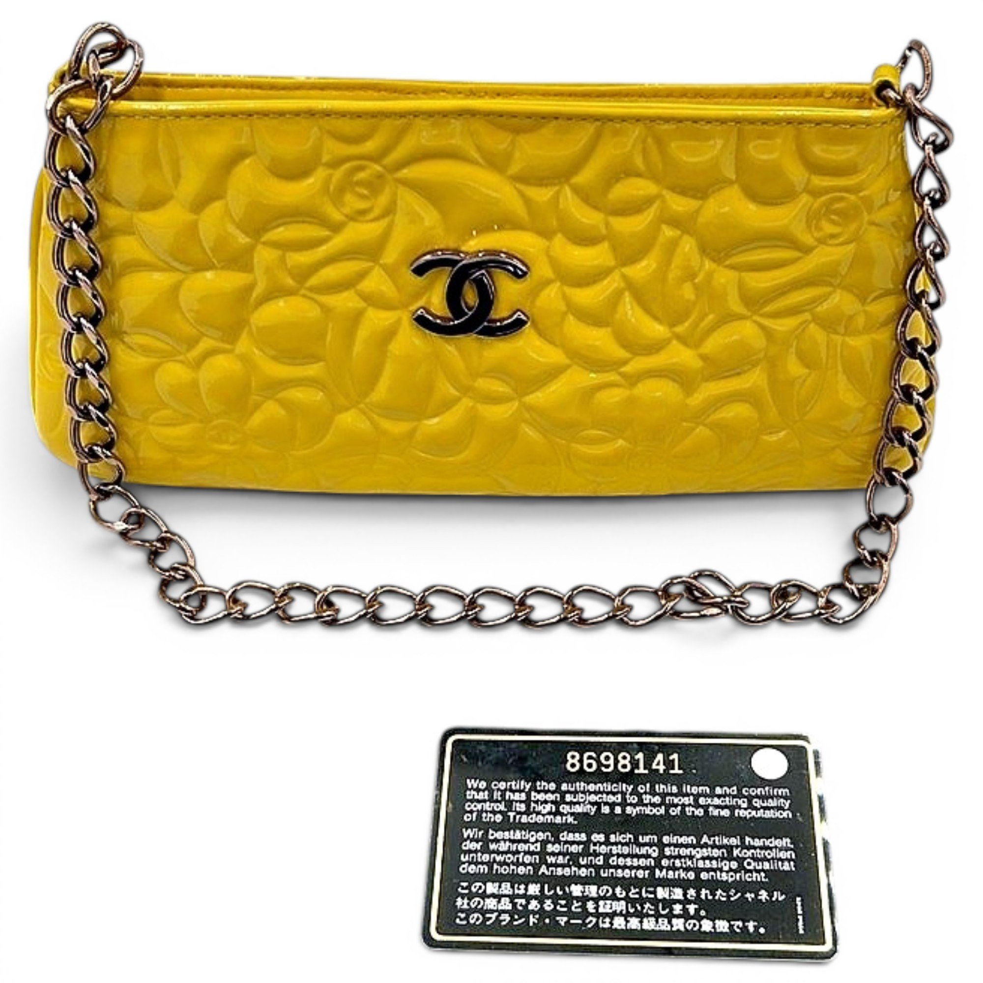 Patent leather handbag