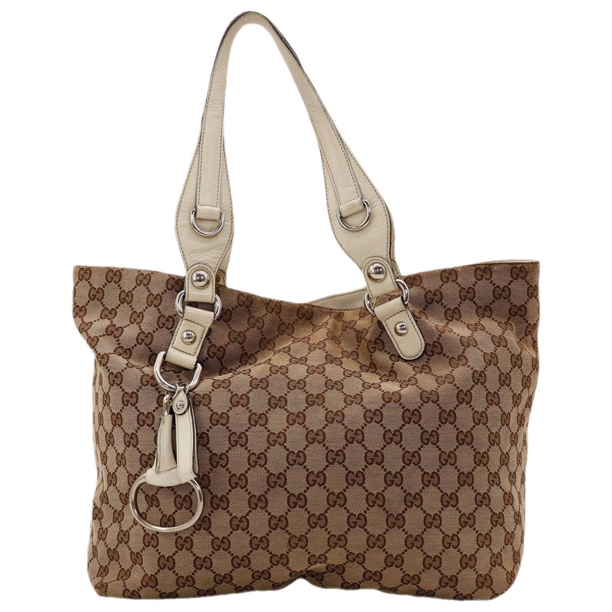 Interlocking leather handbag