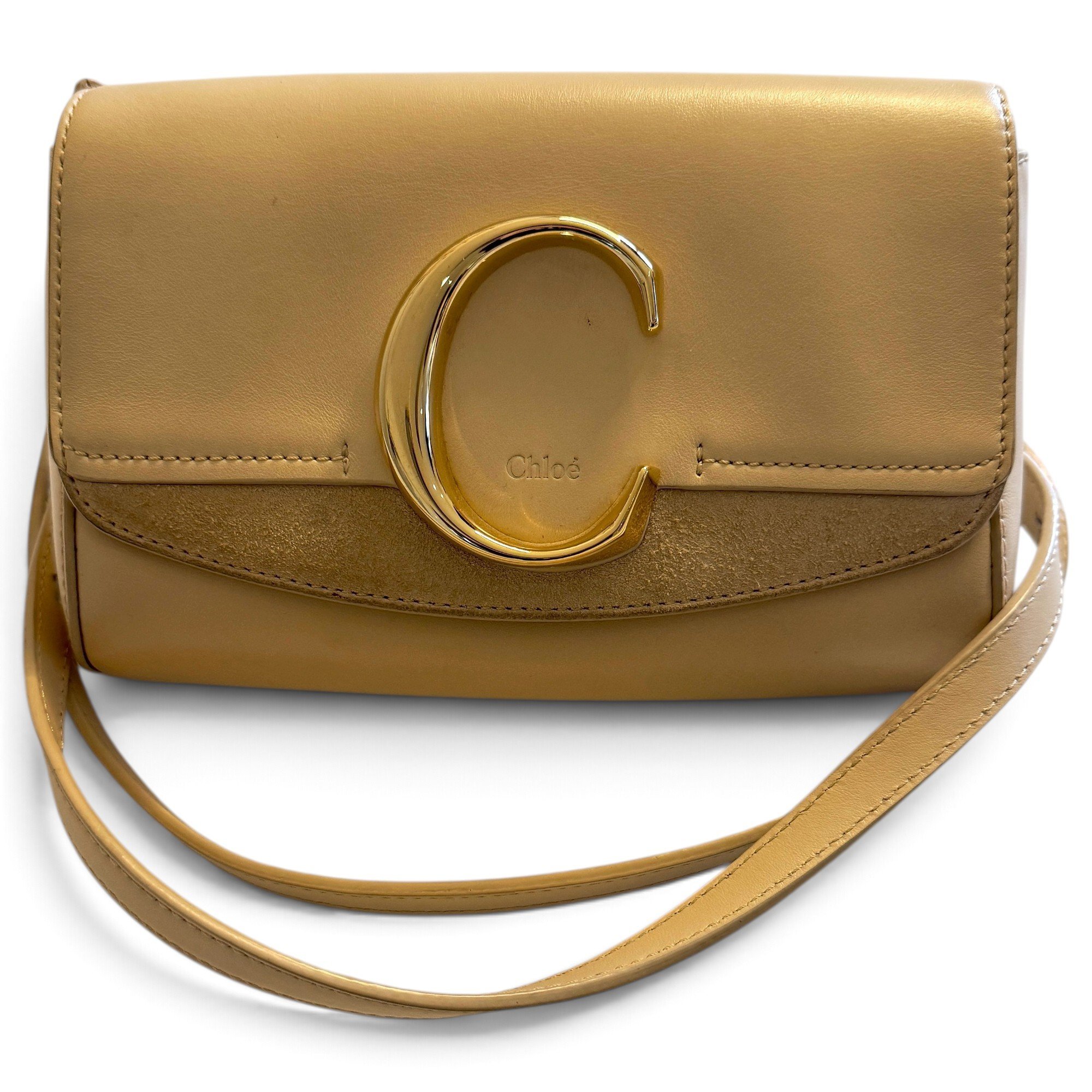 C leather crossbody bag