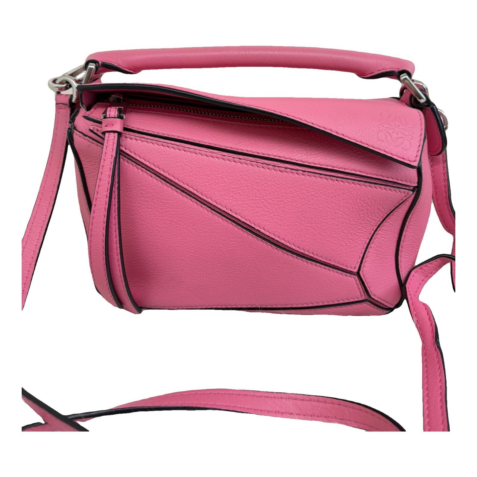 Puzzle leather handbag