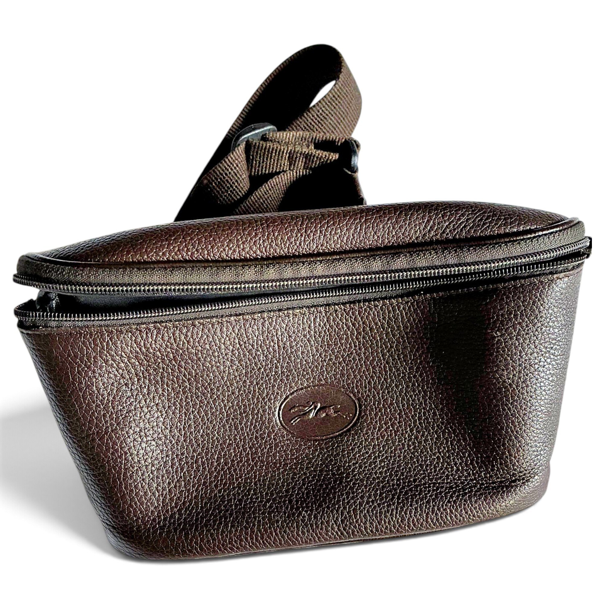 Leather clutch bag