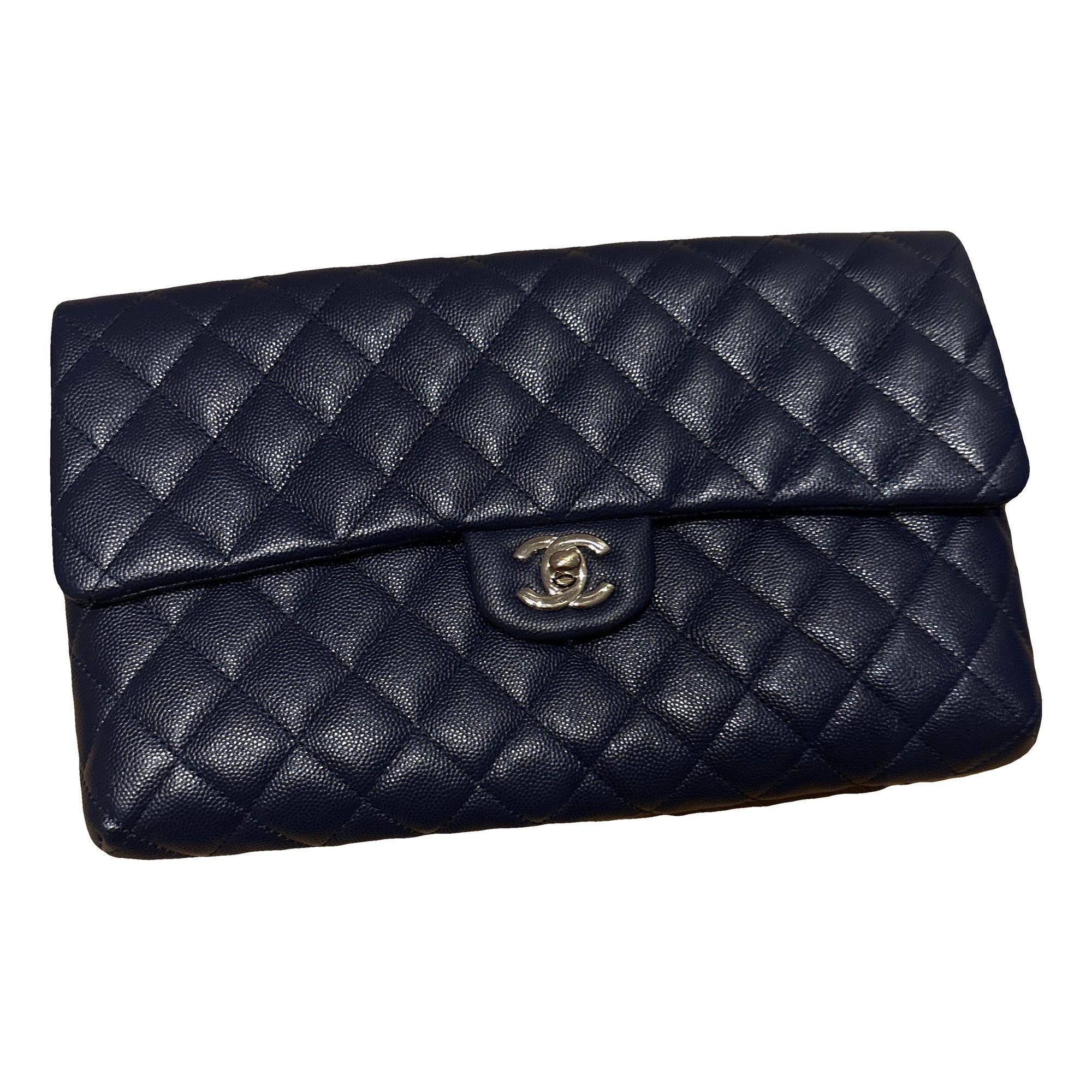 Leather clutch bag