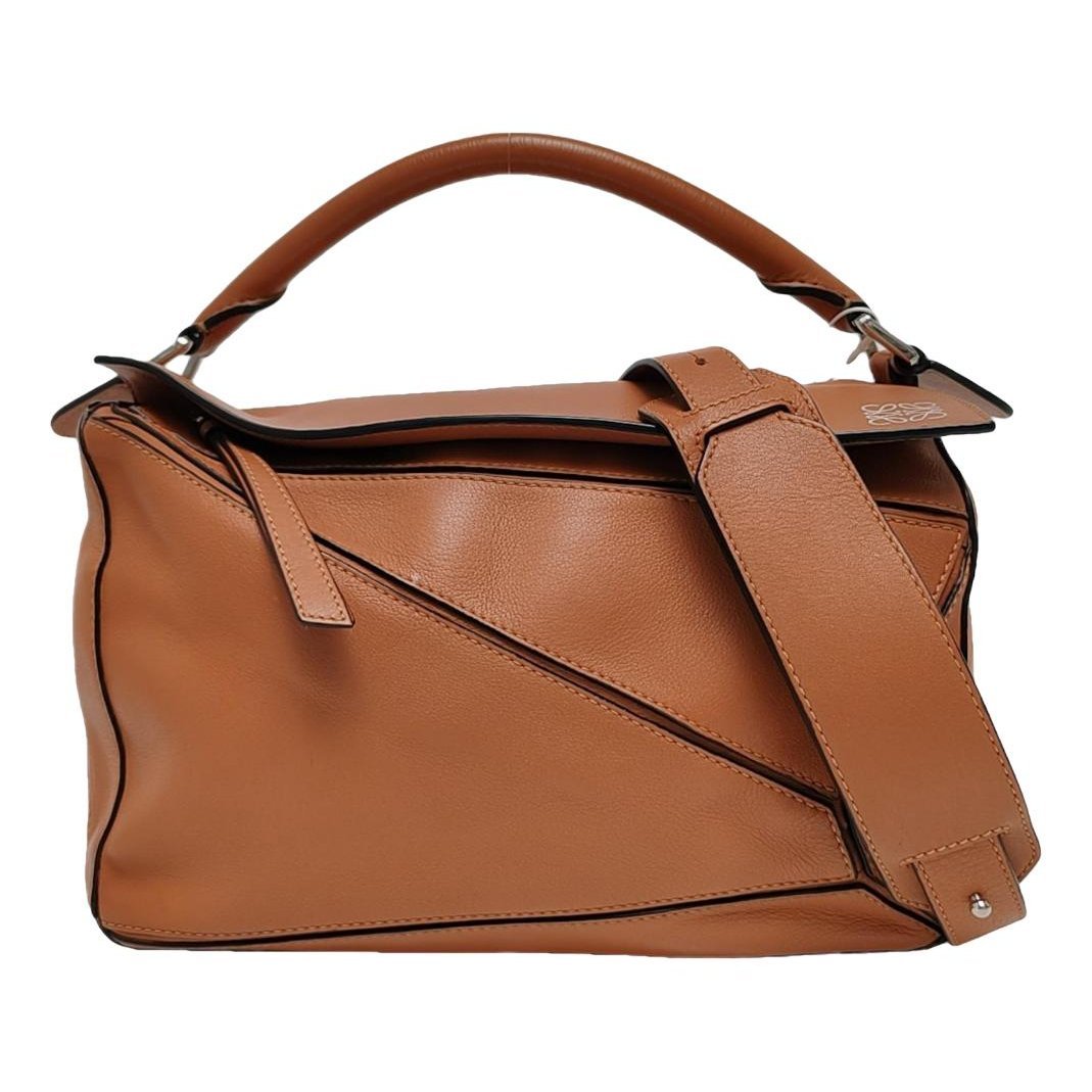 Puzzle leather handbag