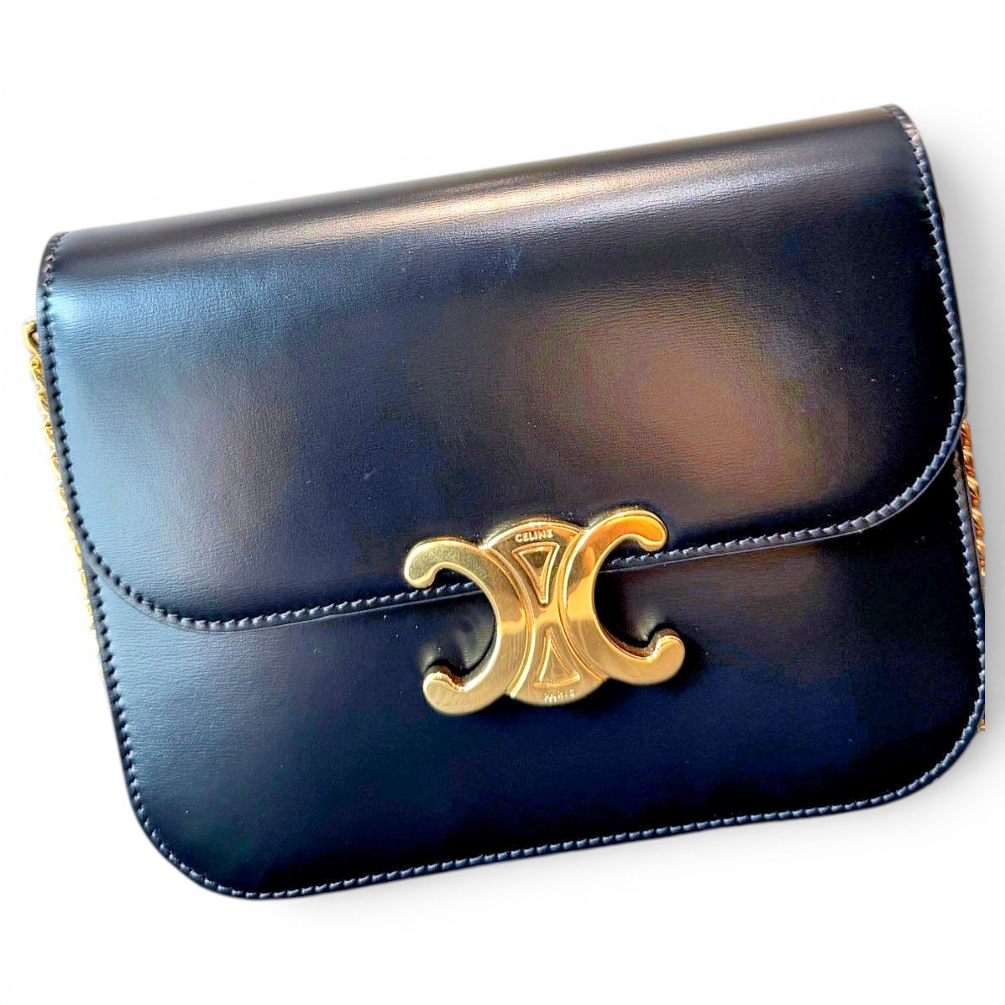 Triomphe leather handbag