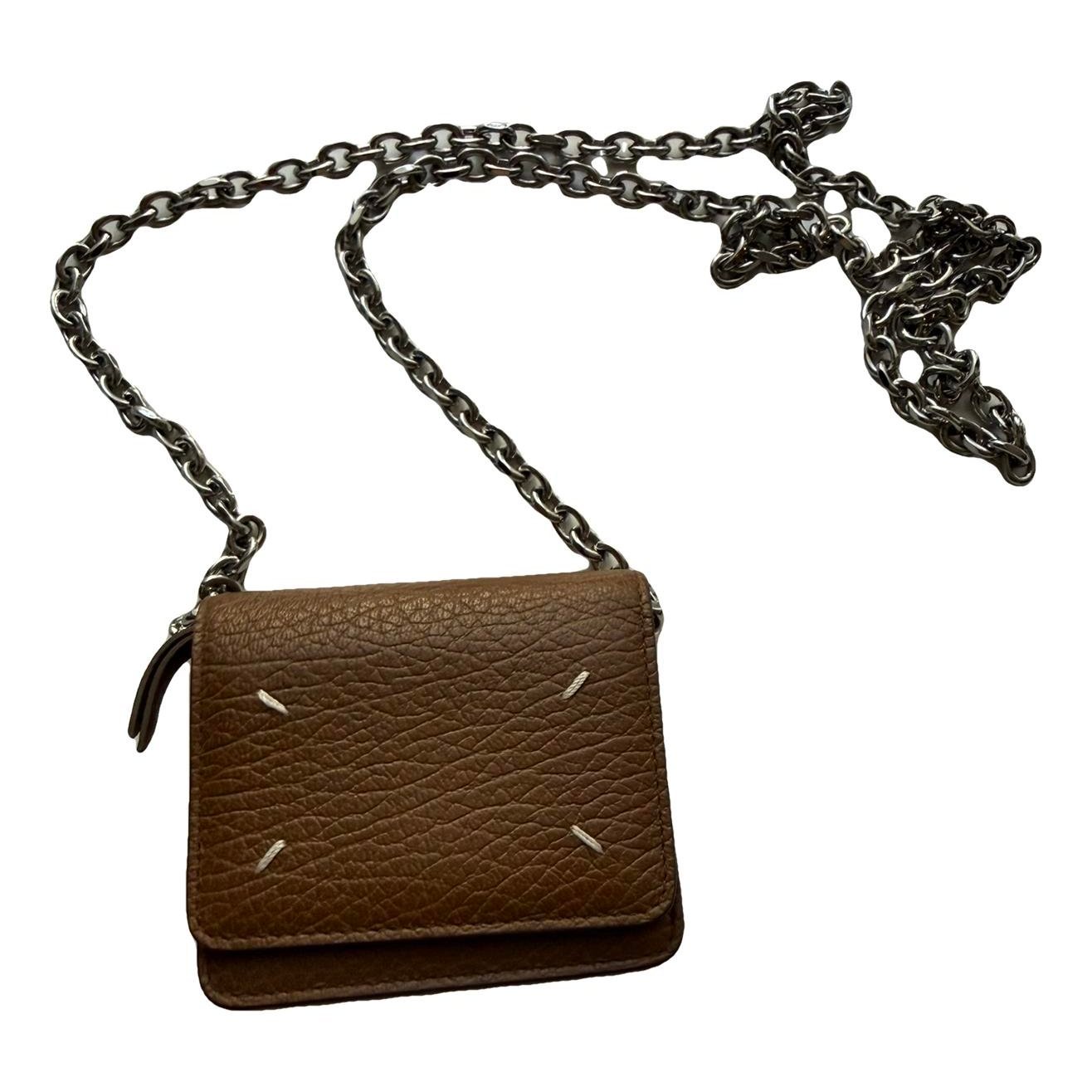 Leather clutch bag