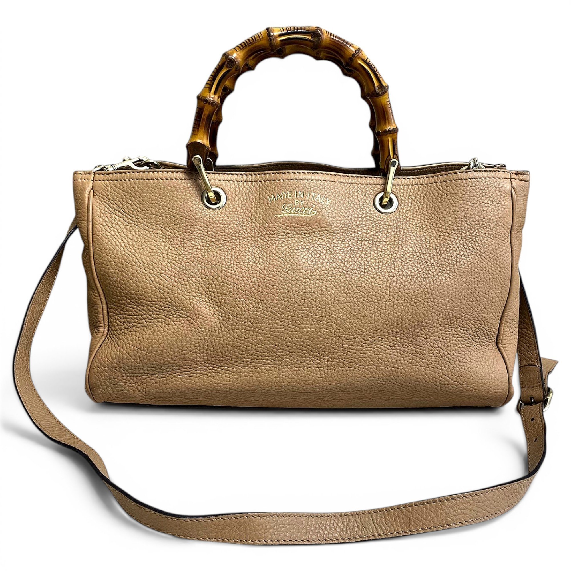 Bamboo Shopper leather tote