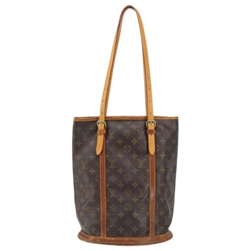 Bucket leather handbag