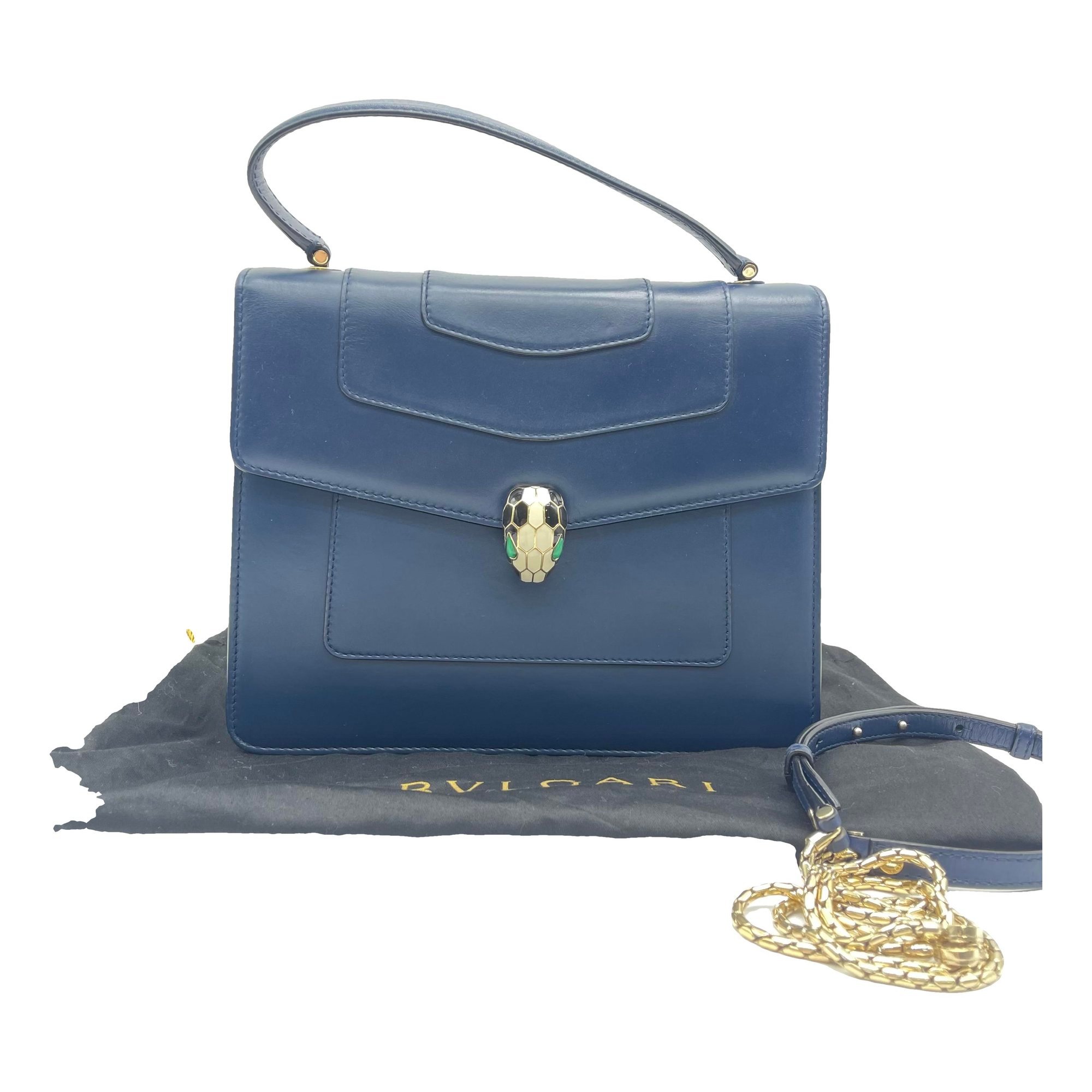 Serpenti leather handbag