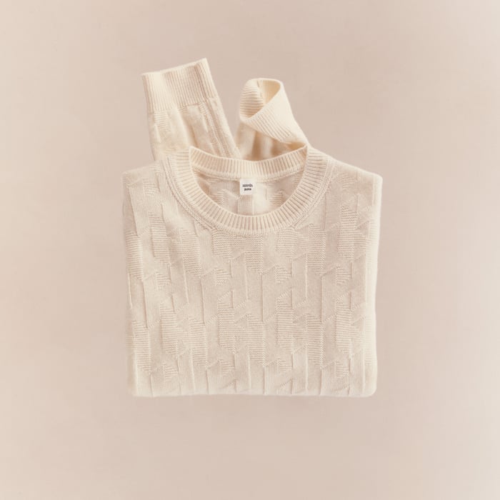 Blanc Naturel "H" Long-sleeve Sweater
