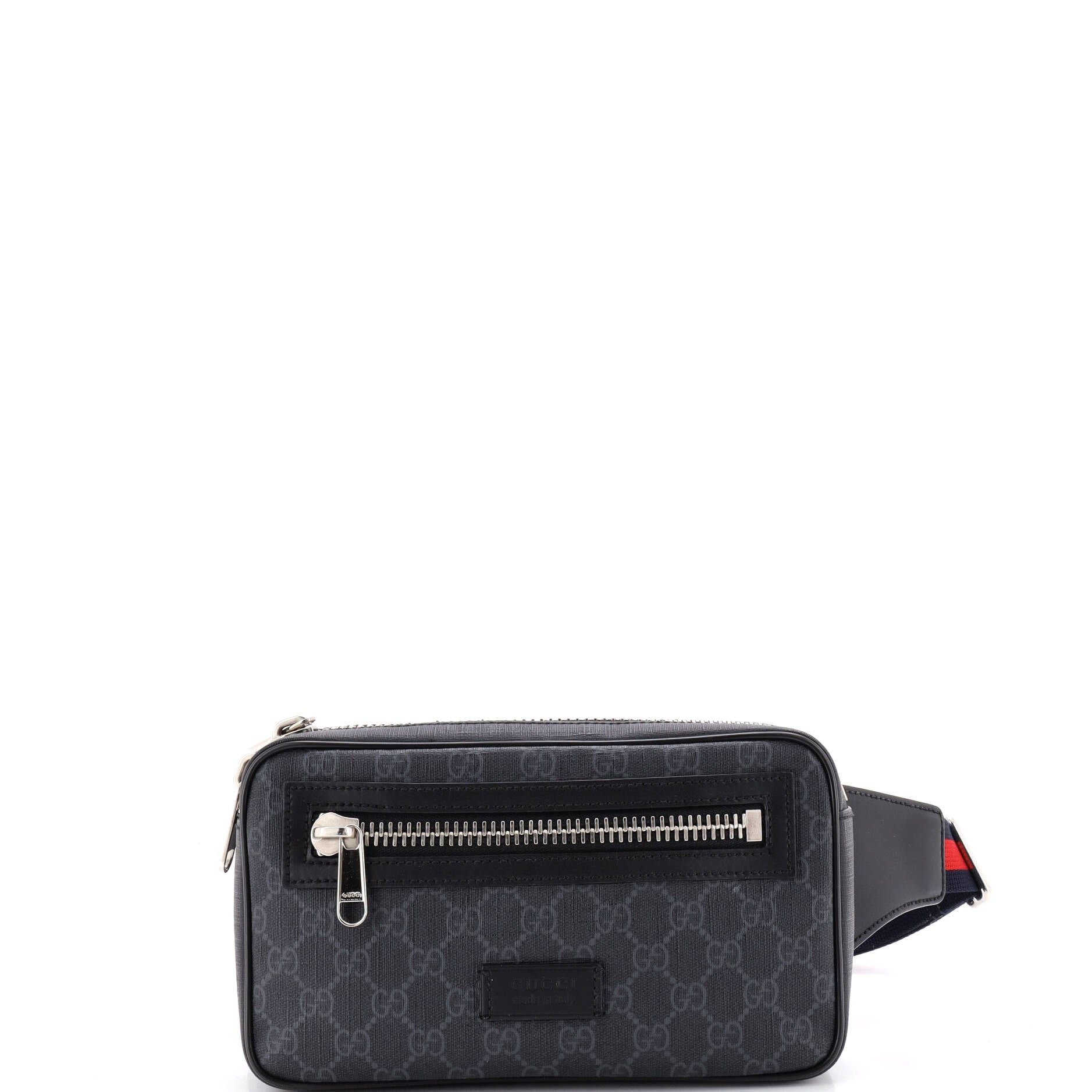Soft Zip Belt Bag GG Coated Canvas Small