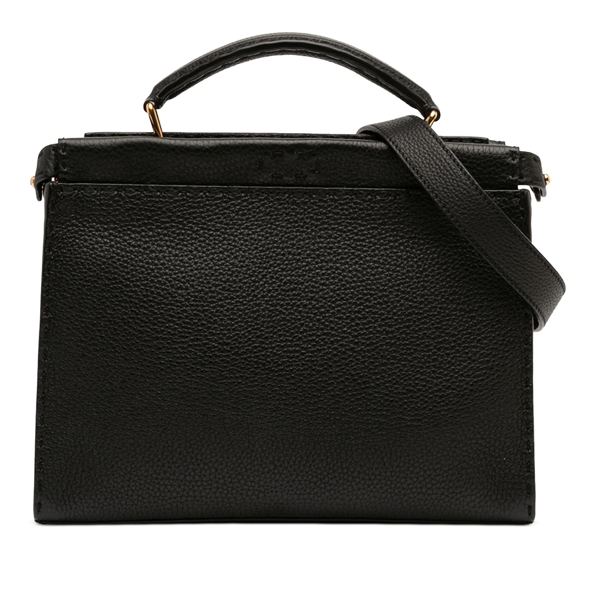 Peekaboo leather satchel