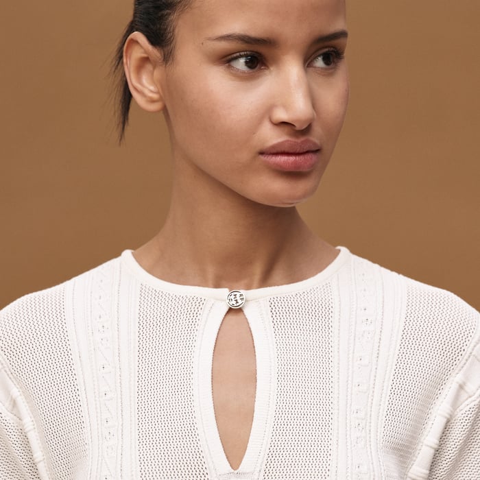 Blanc Céramique Short-sleeve Sweater