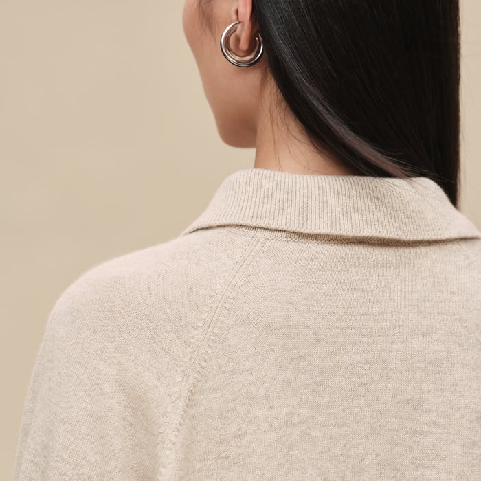 Beige Naturel Wide Sweater