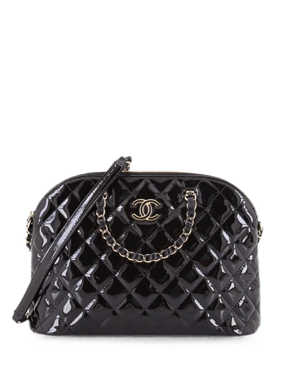 Coco Top Handle Shopping Bag Quilted Patent Small shoulder bag