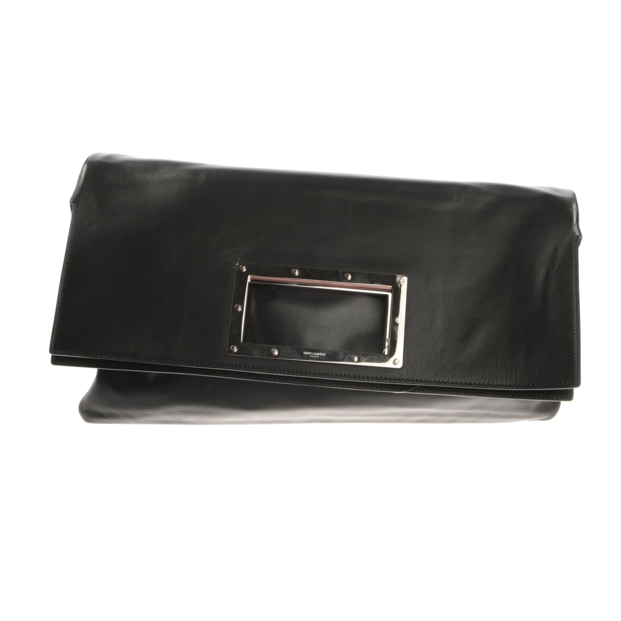 Leather clutch bag
