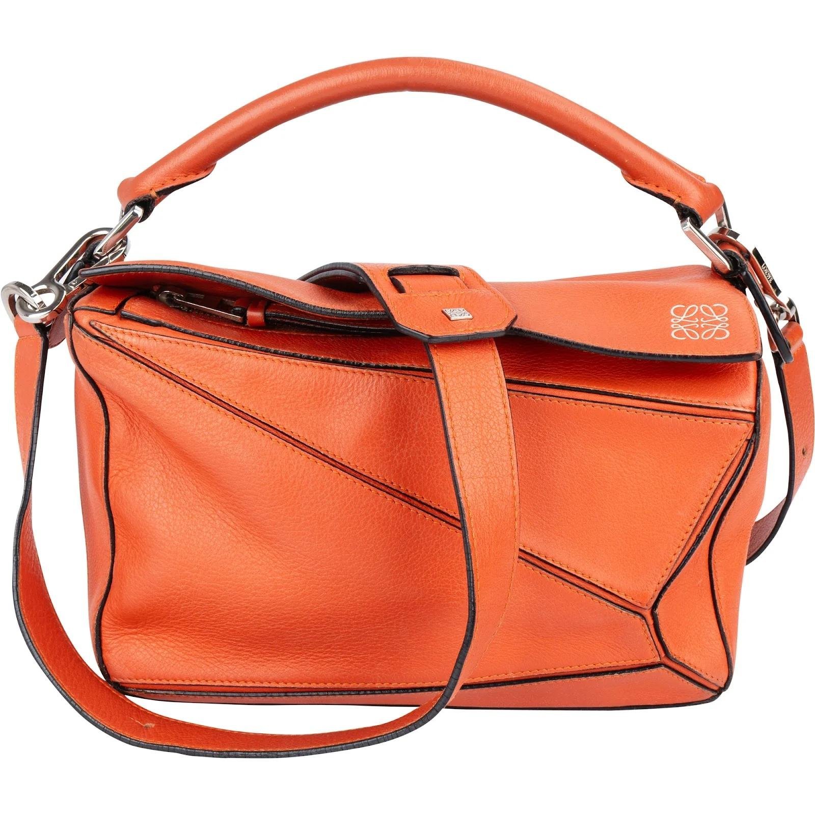 Puzzle leather handbag