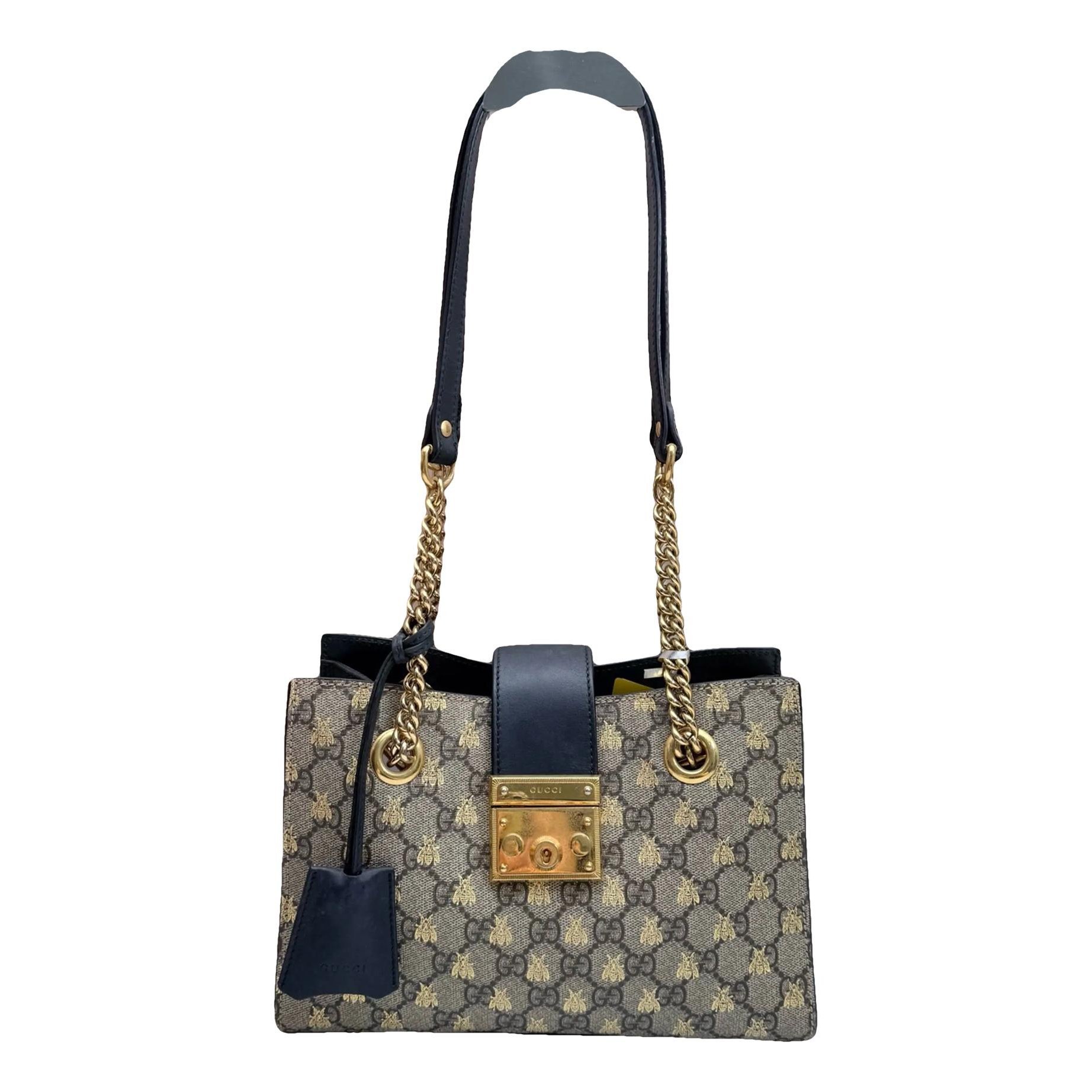 Padlock vinyl handbag