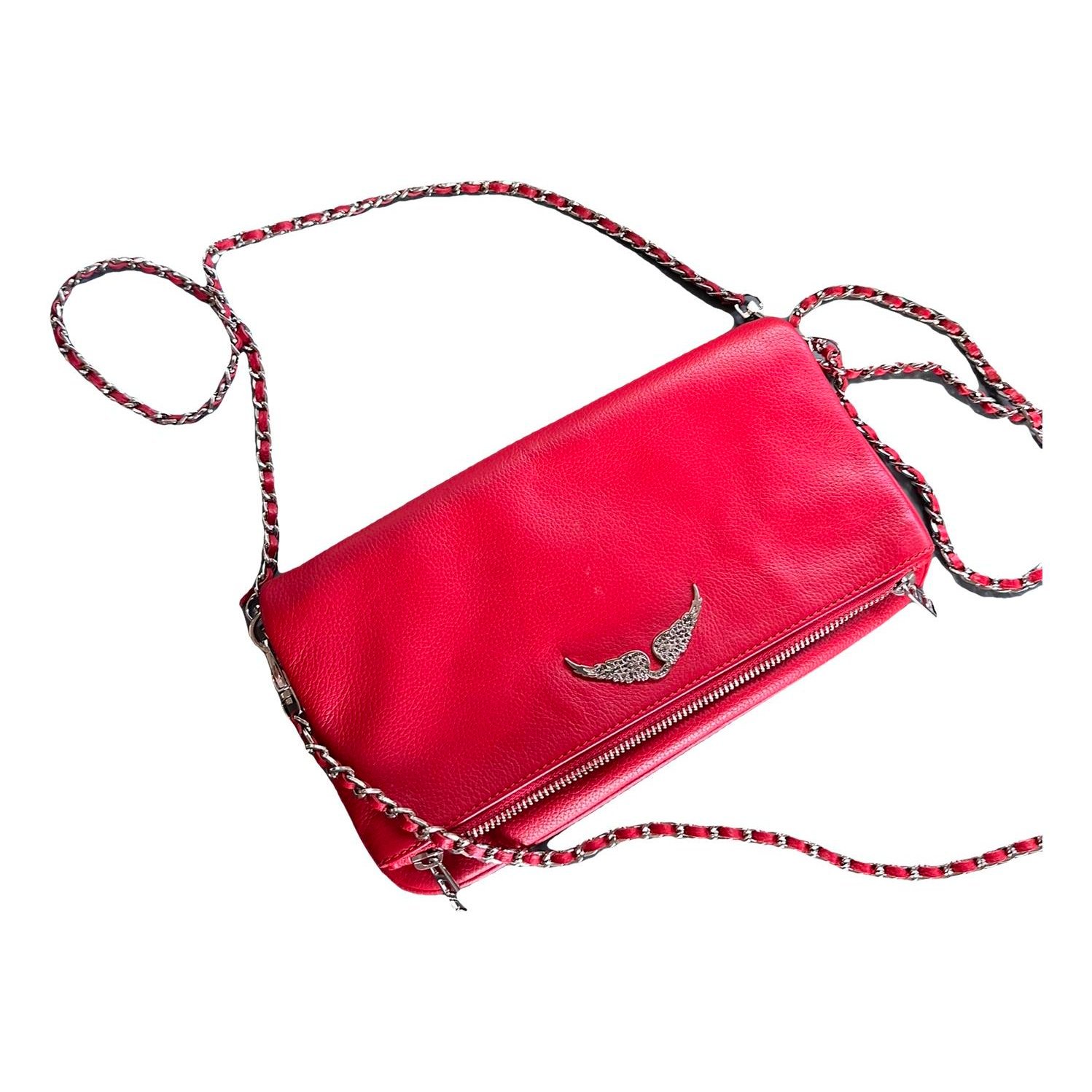 Rock leather clutch bag