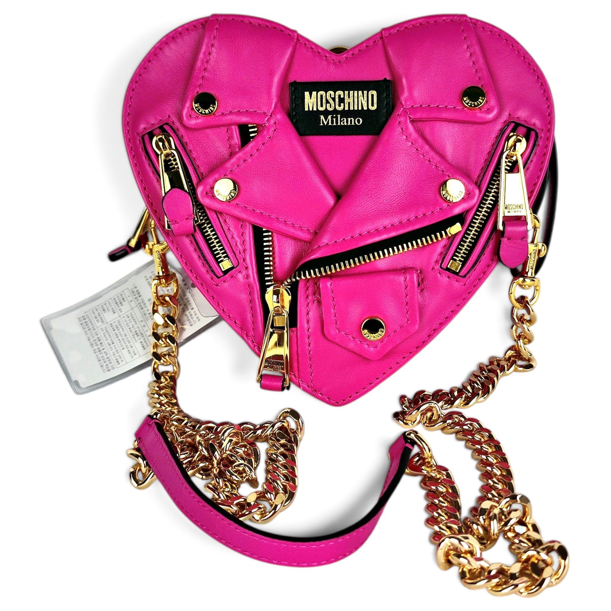 Biker leather handbag