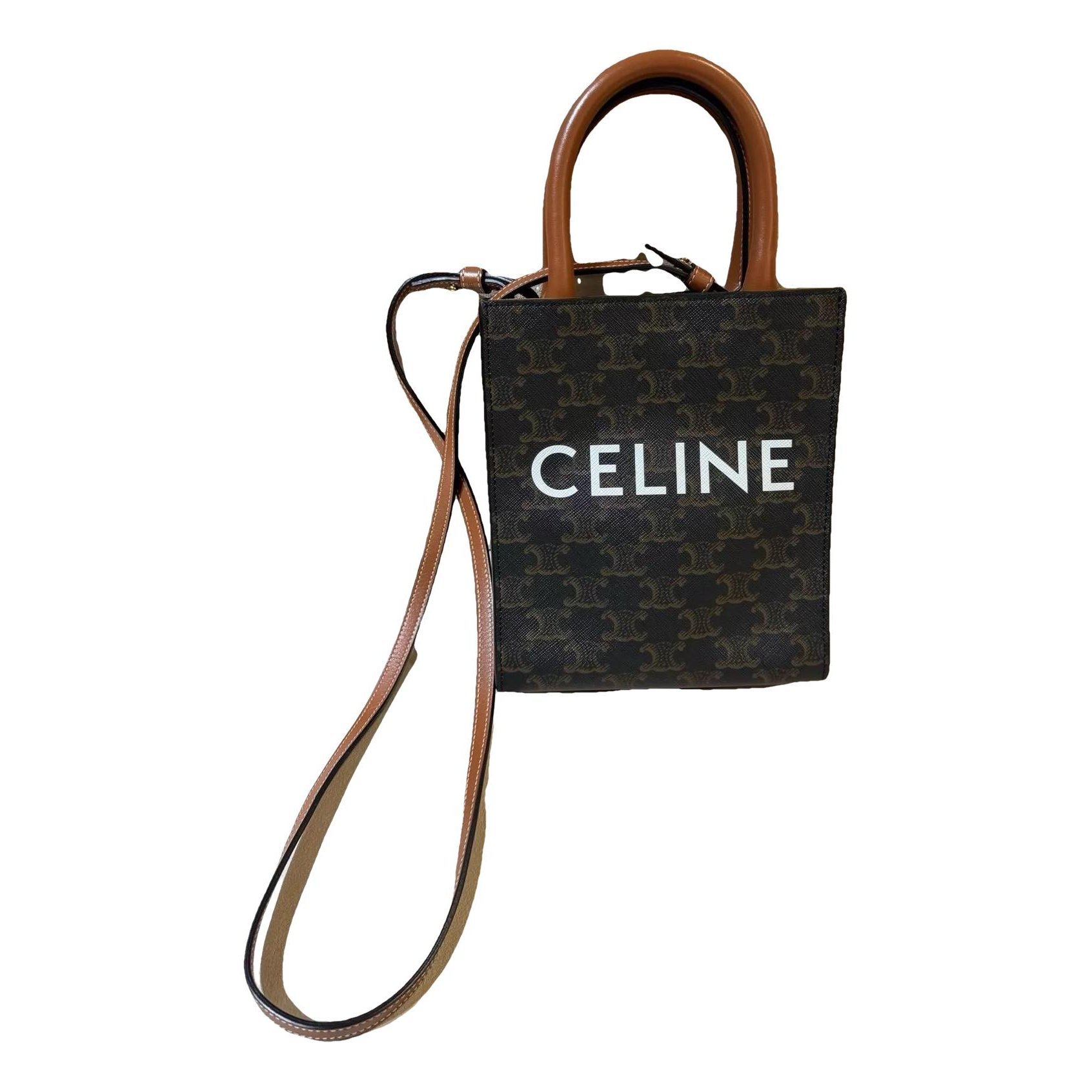 Cabas Vertical leather handbag