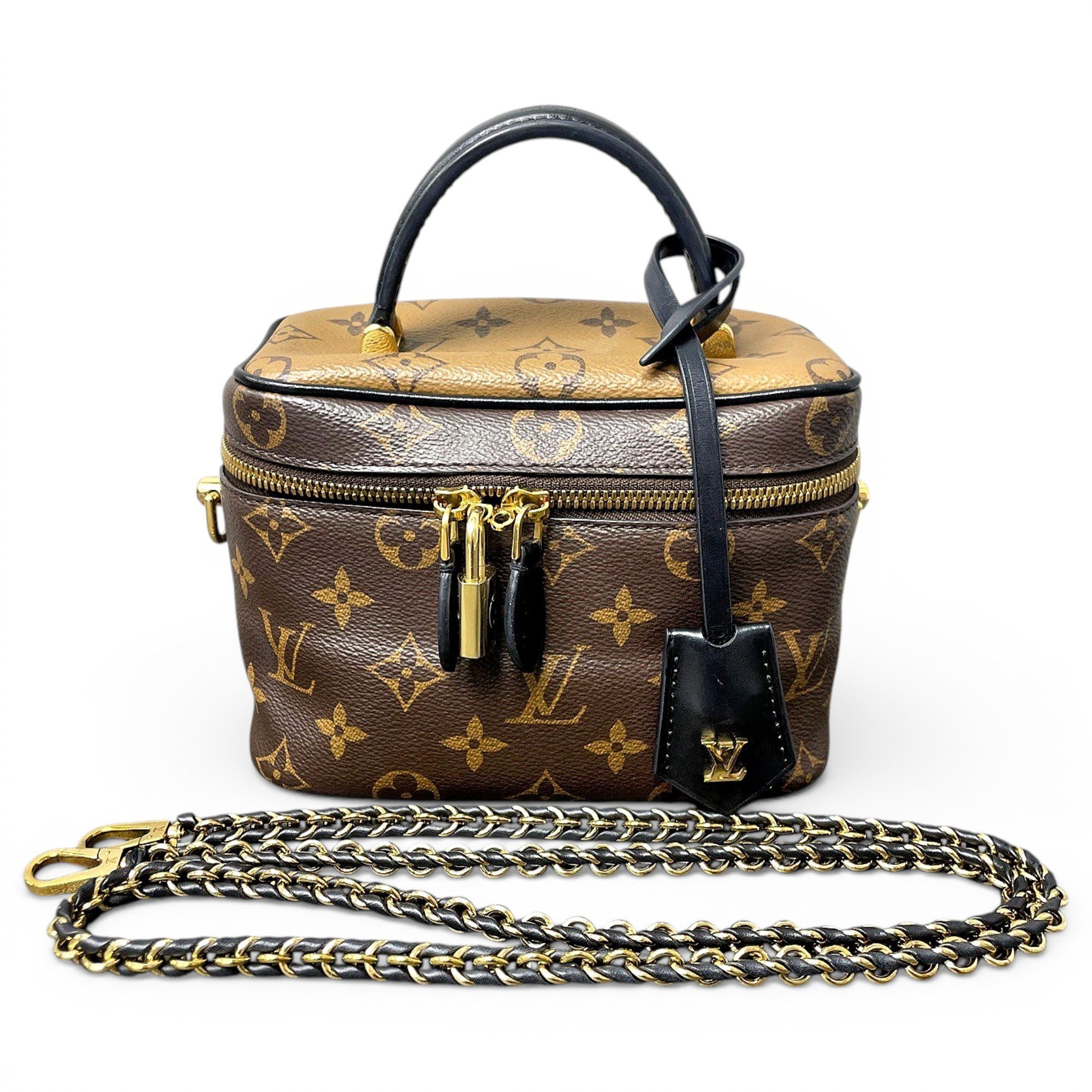 Vanity leather handbag