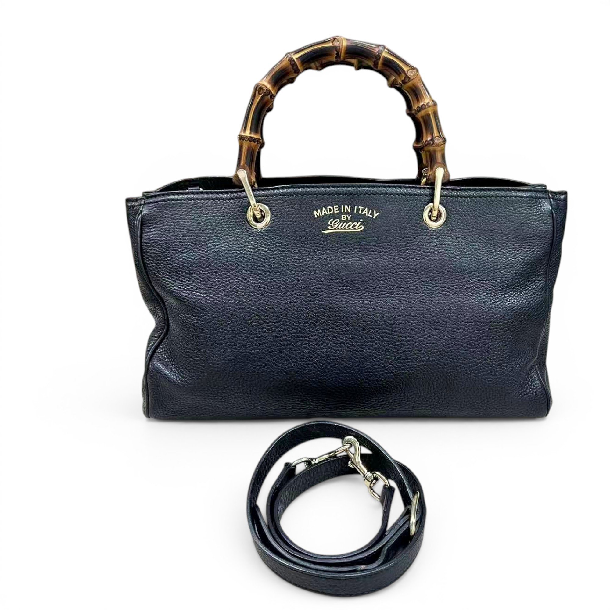 Bamboo leather handbag