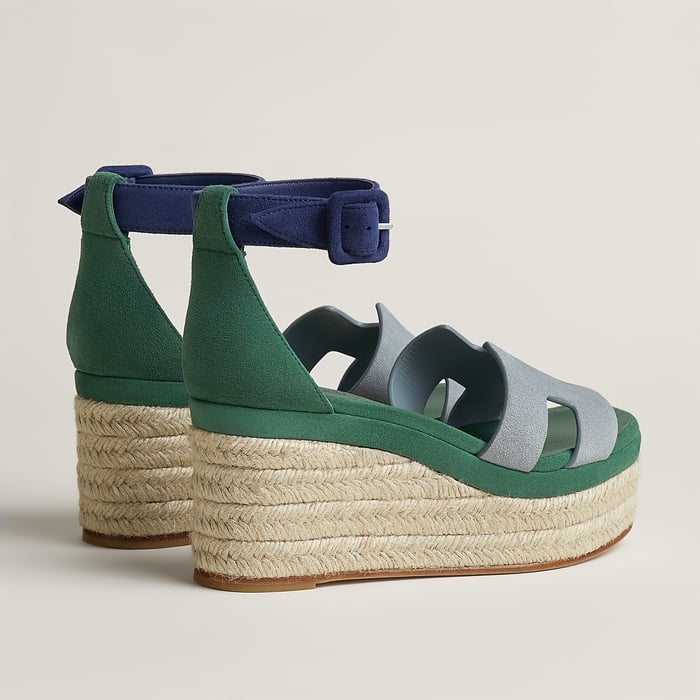 Multicolore Bleu Galet Elda Espadrille