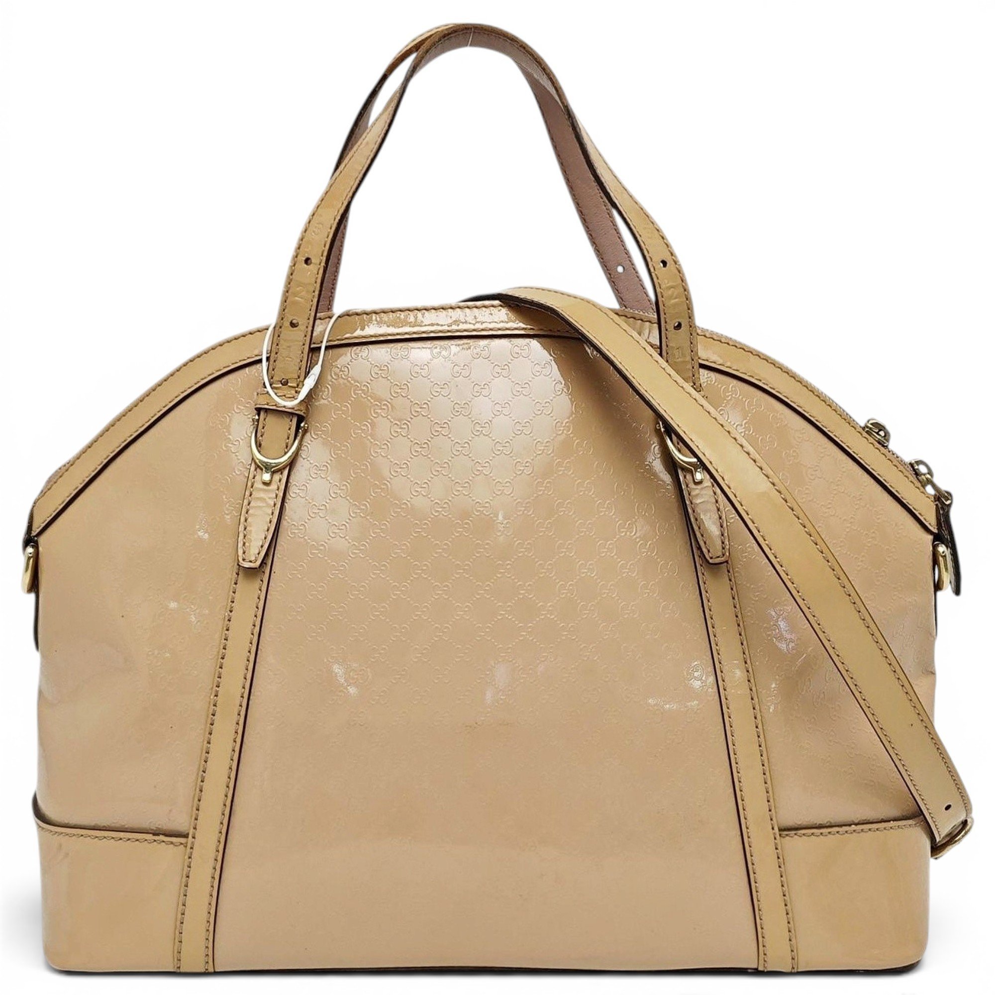 Patent leather handbag