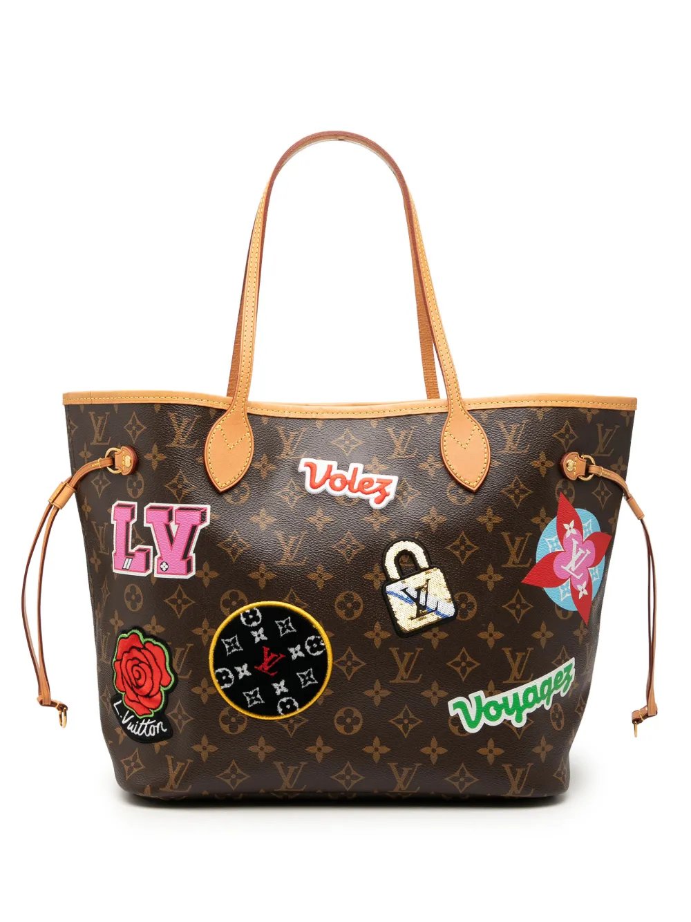2018 Monogram Patches Neverfull MM tote bag
