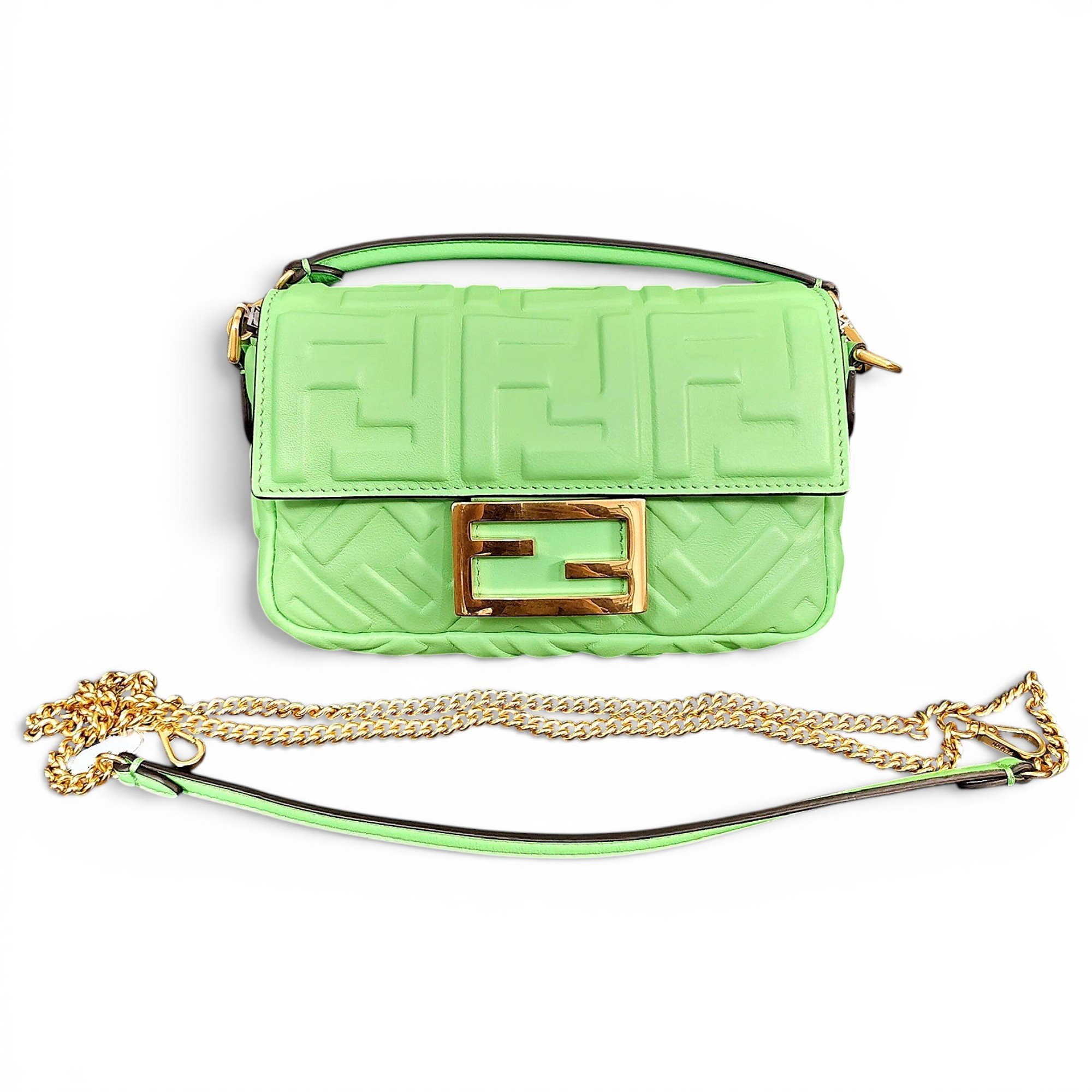 Baguette leather handbag