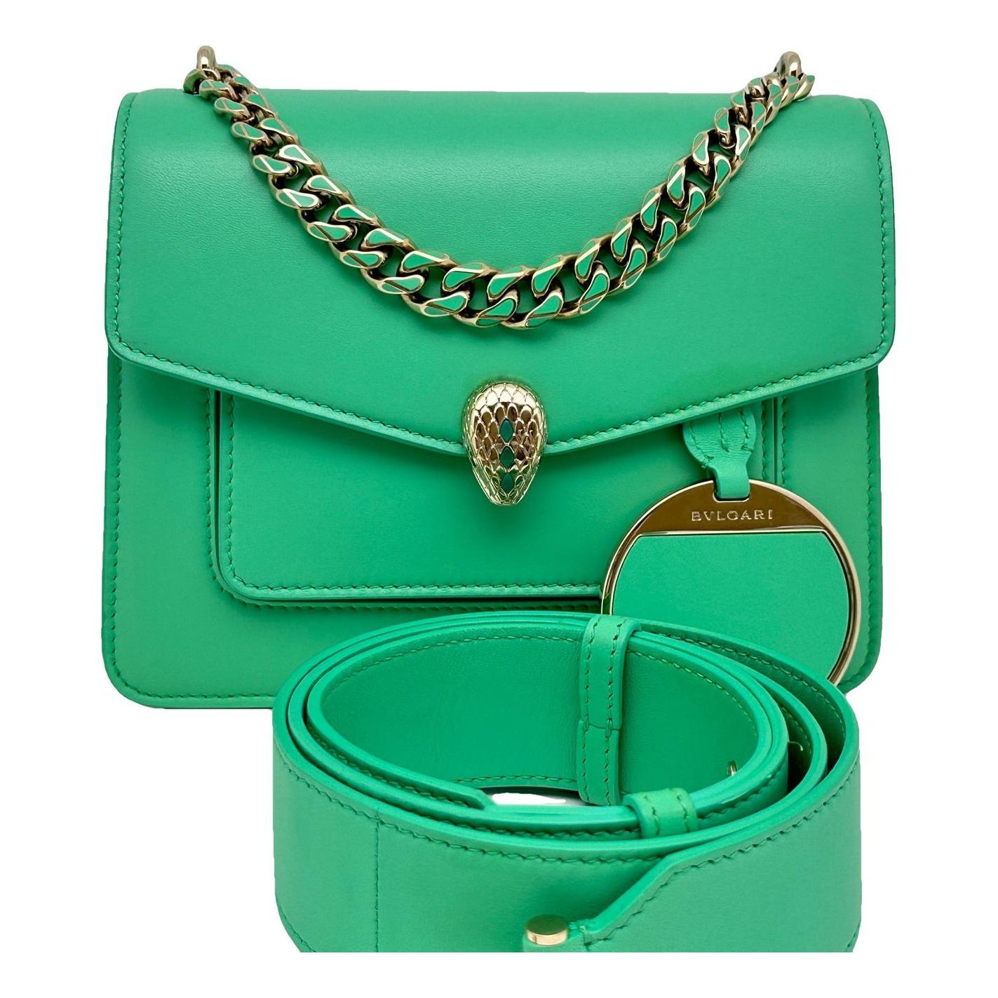 Serpenti leather handbag